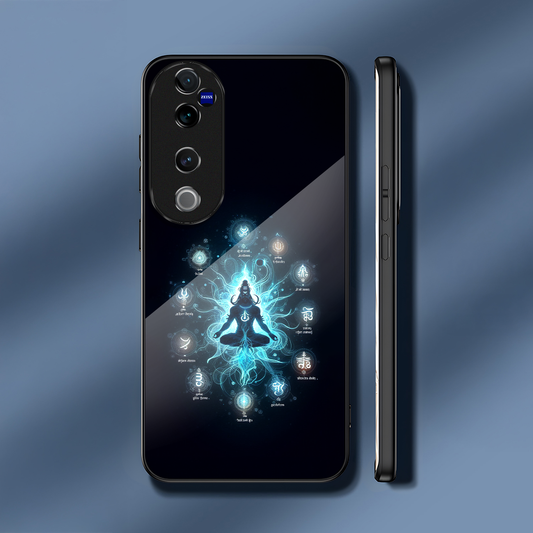 Vivo V40 Pro 5G Premium Acrylic Shockproof Glass Back Case (Meditation)