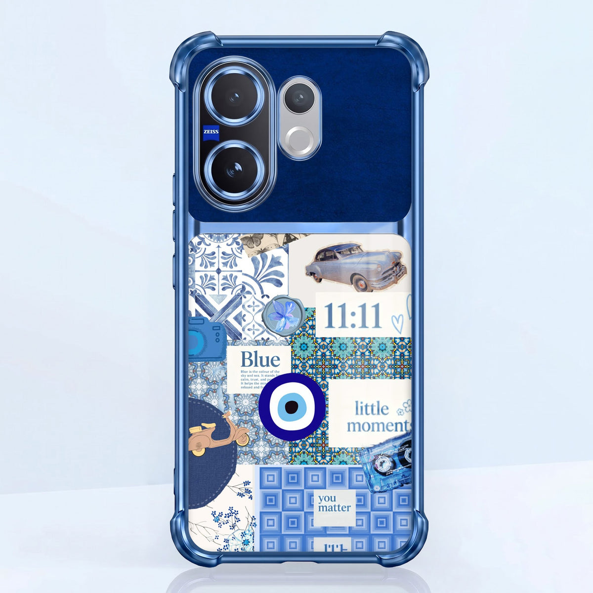Vivo V60 5G 11:11 Lucky Vibes Dual-Tone Transparent Airbags Case