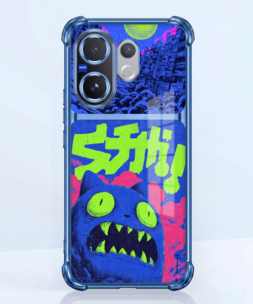 Vivo V60 5G Neon Monster Dual-Tone Transparent Airbags Case