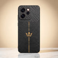 Oppo Reno 15 Pro Mini 5G Royal Stripe Carbon Fiber Leather Hybrid Back Case