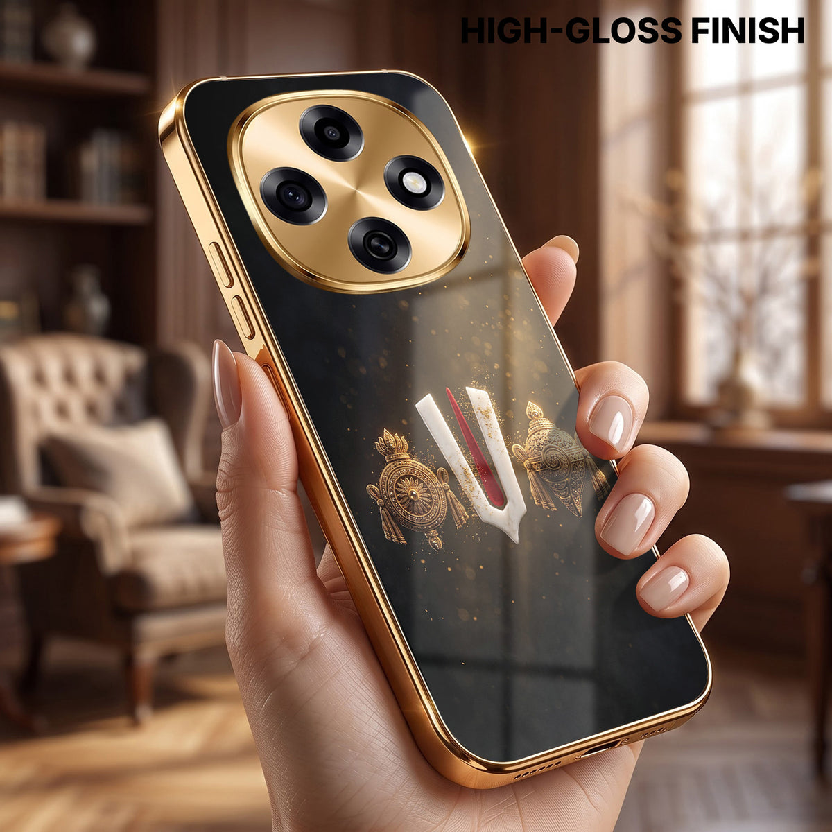 OPPO F31 Pro 5G Royal Heritage Edition Gold Electroplated Glass Phone Back Case