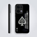 Oppo Reno 13 5G Premium Acrylic Shockproof Glass Back Case (Black Ace)