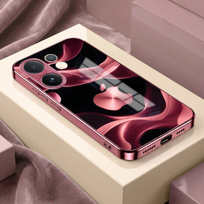 Vivo V60 5G Luxury Wave Pink Electroplated Glass Phone Back Case