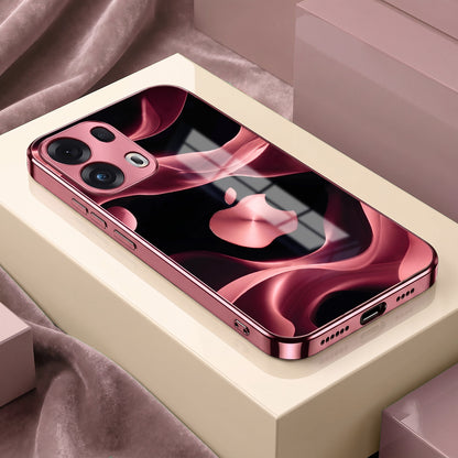 Oppo Reno 13 Pro 5G Luxury Wave Pink Electroplated Glass Phone Back Case