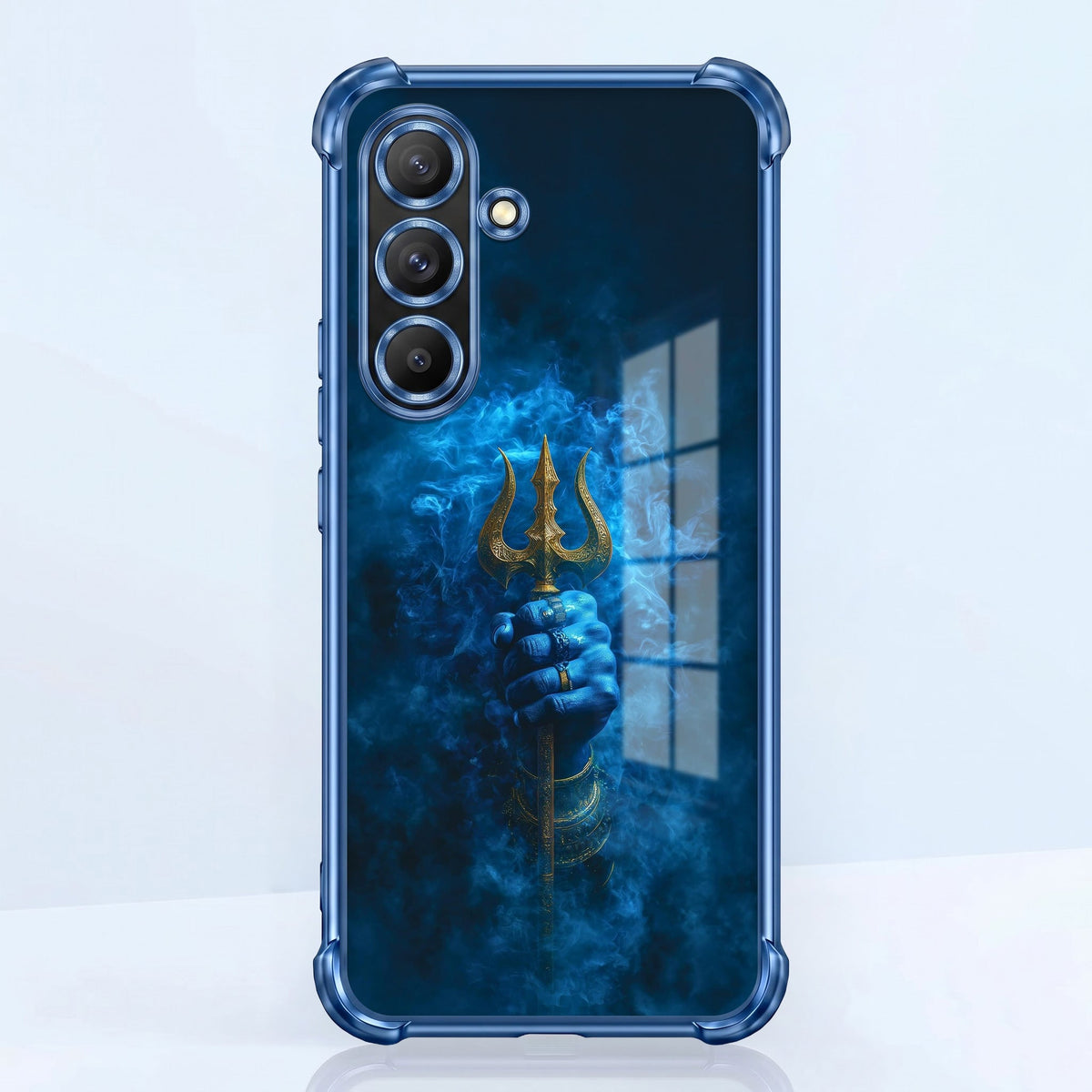 Samsung Galaxy A56 5G Premium Golden Trishul Airbags Printed Back Case