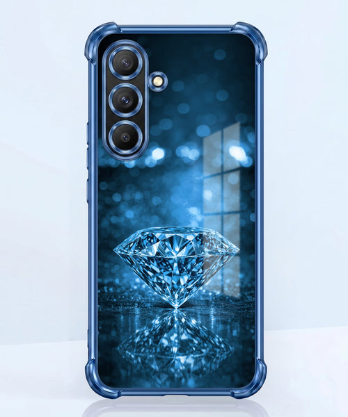 Samsung Galaxy A36 5G Blue Diamond Airbags Printed Back Case