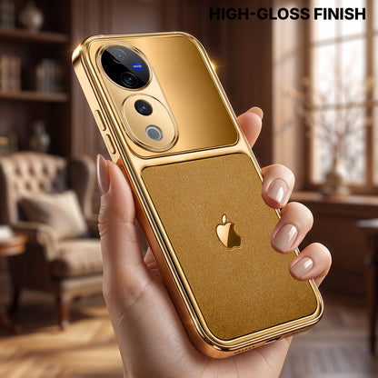 Vivo V40 Pro 5G Royal Touch Apple Gold Electroplated Glass Phone Back Case