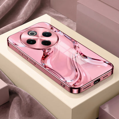 Vivo T4 5G Crystal Wave Energy Pink Electroplated Glass Phone Back Case