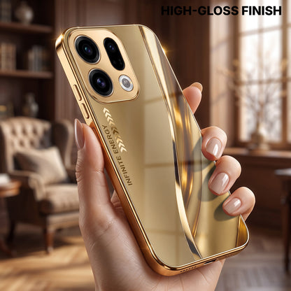Oppo Find X9 5G Luxury Infinity Energy Gold Electroplated Glass Phone Case