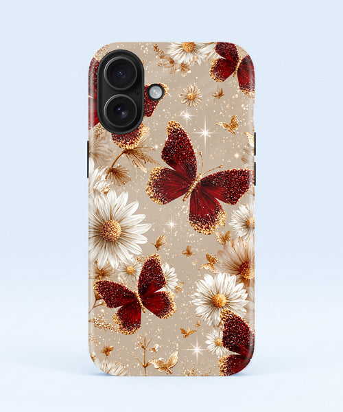 iPhone 16 5G Butterfly Floral Protective Case