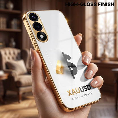 Oneplus Nord 5 5G Luxury XAU/USD Gold Electroplated Glass Phone Back Case