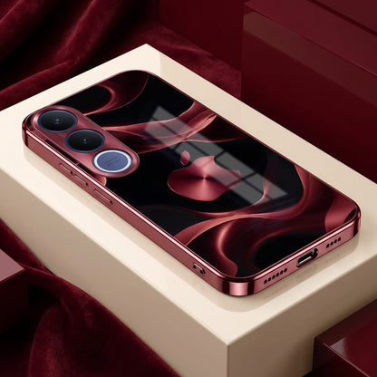 Vivo V70 FE 5G Wave Apple Burgundy Electroplated Glass Back Case