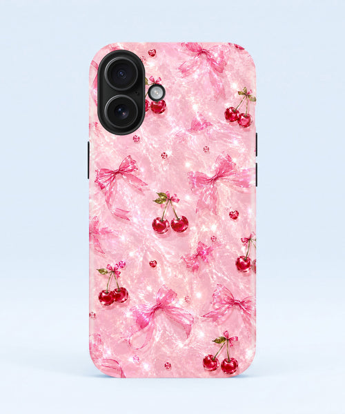 iPhone 16 5G Pink Cherry Blossom Protective Case