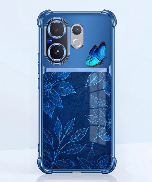 Vivo V60 5G Azure Butterfly Dual-Tone Transparent Airbags Case