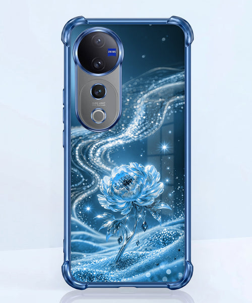 Vivo V40 Pro 5G Blue Rose Airbags Printed Back Case