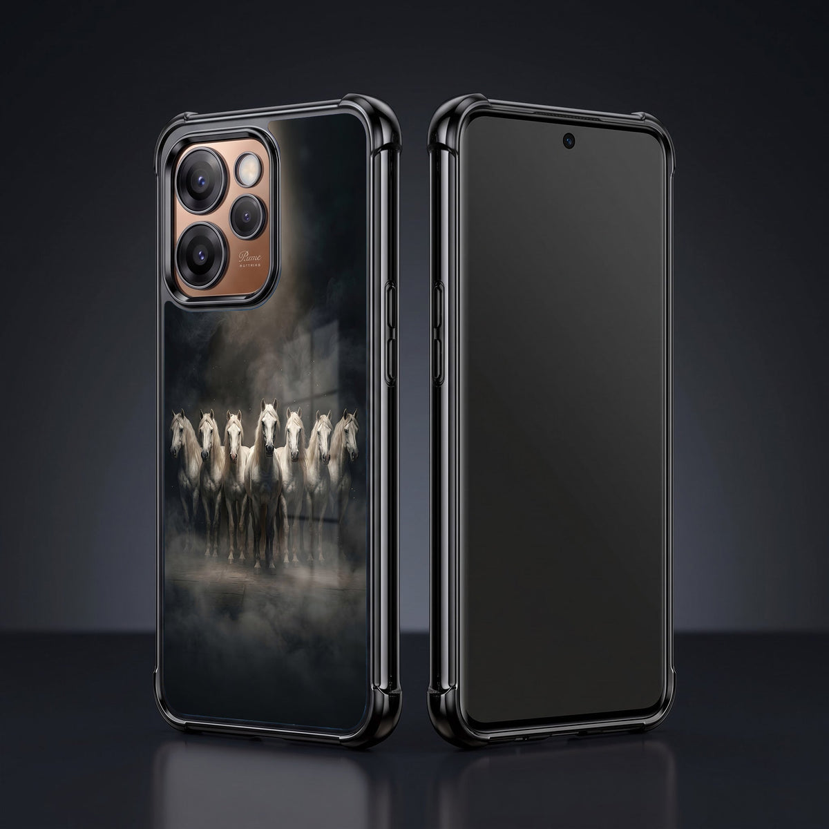 Oppo Reno 15 Pro Mini 5G Running Horses Airbags Printed Back Case
