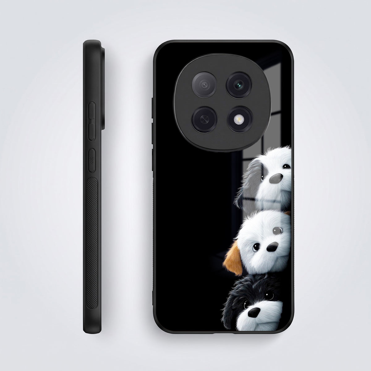Oppo F29 Pro 5G Premium Acrylic Shockproof Glass Back Case (Fluffy Puppies)
