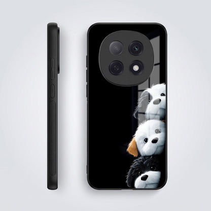 Oppo F29 Pro 5G Premium Acrylic Shockproof Glass Back Case (Fluffy Puppies)