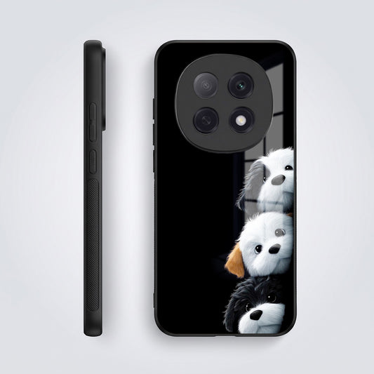 Oppo F29 Pro 5G Premium Acrylic Shockproof Glass Back Case (Fluffy Puppies)