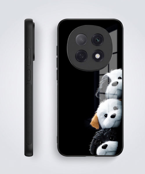 Oppo F29 Pro 5G Premium Acrylic Shockproof Glass Back Case (Fluffy Puppies)
