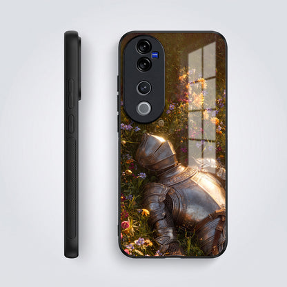 Vivo V40 Pro 5G Armored Knight Acrylic Glass Back Case