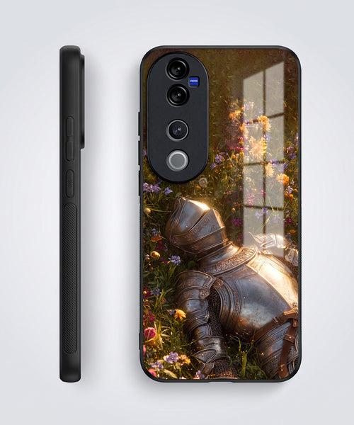 Vivo V40 Pro 5G Armored Knight Acrylic Glass Back Case