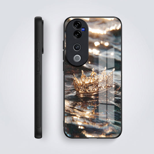 Vivo V40 Pro 5G Golden Crown Ocean Acrylic Glass Back Case