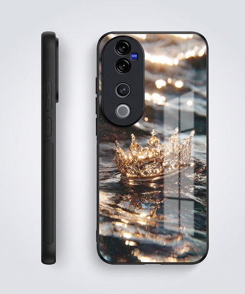 Vivo V40 Pro 5G Golden Crown Ocean Acrylic Glass Back Case