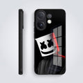 Vivo V60 5G Premium Acrylic Shockproof Glass Back Case (Mask Dark)