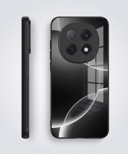 Oppo F29 Pro 5G Premium Acrylic Shockproof Glass Back Case (Black Wave)