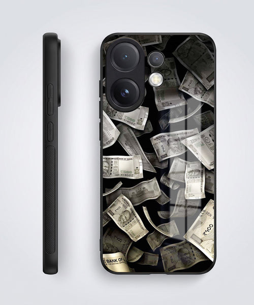 Vivo V60 5G Premium Acrylic Shockproof Glass Back Case (Money Magnet)