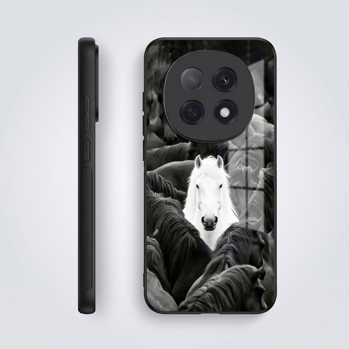 Oppo F29 Pro 5G Premium Acrylic Shockproof Glass Back Case (Mystic Stallion)