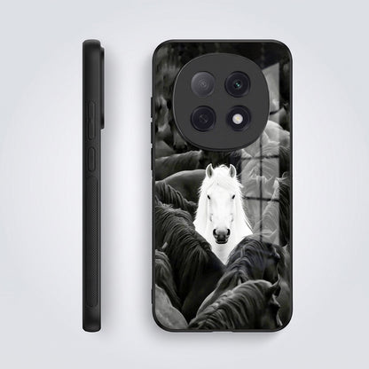 Oppo F29 Pro 5G Premium Acrylic Shockproof Glass Back Case (Mystic Stallion)