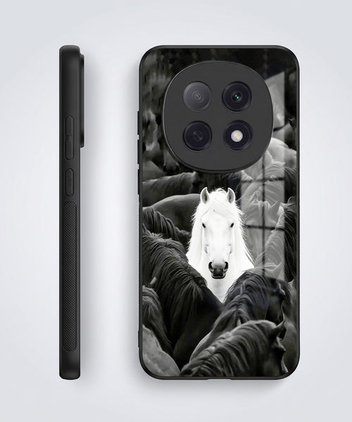 Oppo F29 Pro 5G Premium Acrylic Shockproof Glass Back Case (Mystic Stallion)
