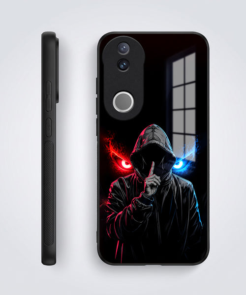 Vivo V50 5G Hooded Shadow Demon Acrylic Glass Back Case