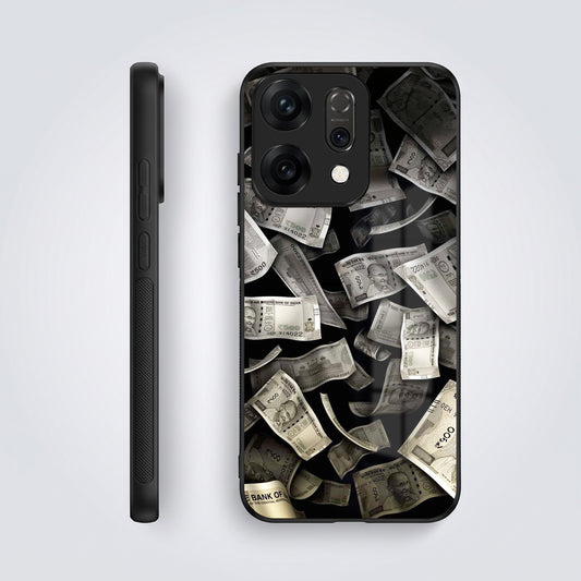 Oppo Reno 14 5G Premium Acrylic Shockproof Glass Back Case (Money Magnet)
