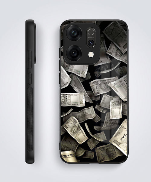 Oppo Reno 14 5G Premium Acrylic Shockproof Glass Back Case (Money Magnet)
