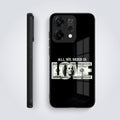 Oppo Reno 14 5G Premium Acrylic Shockproof Glass Back Case (Money Love)