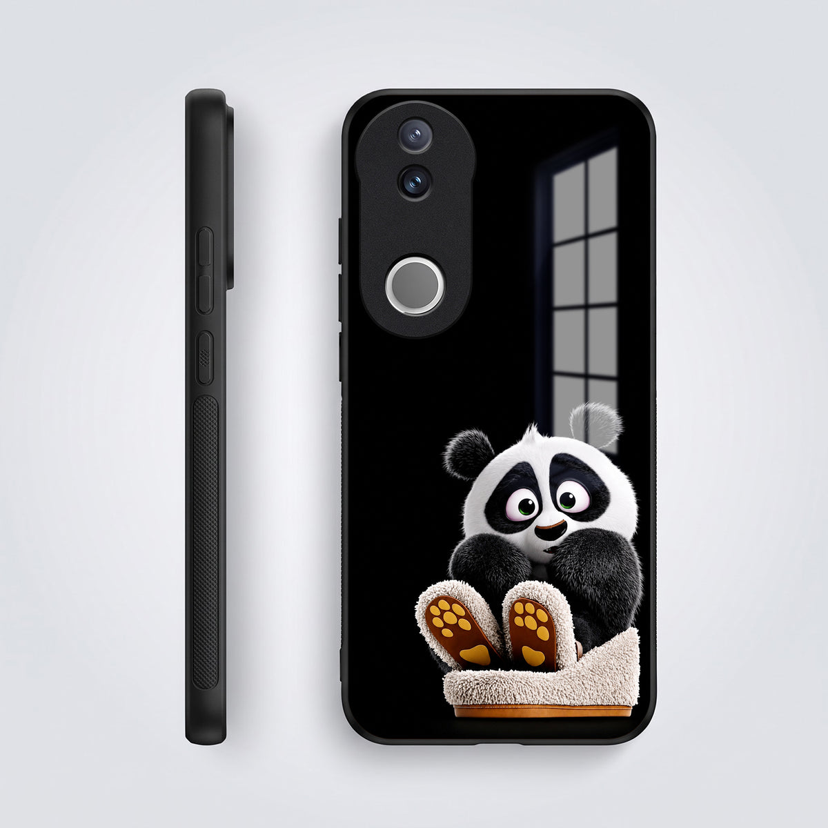 Vivo V50 5G Cute Panda Acrylic Glass Back Case