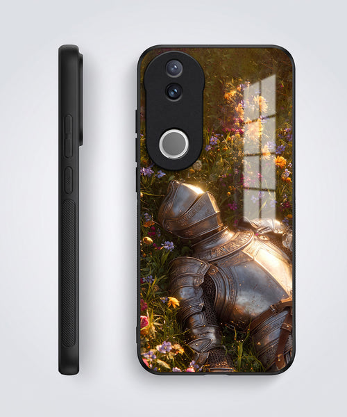 Vivo V50 5G Armored Knight Acrylic Glass Back Case
