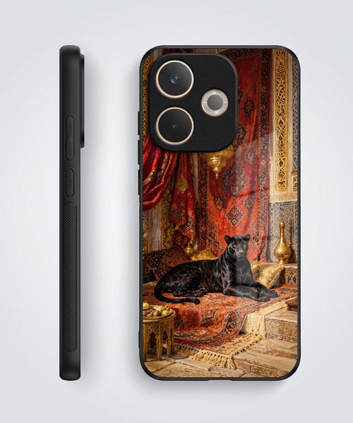 Oppo A5 Pro 5G Royal Black Panther Acrylic Glass Back Case