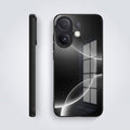 Vivo V60 5G Premium Acrylic Shockproof Glass Back Case (Black Wave)