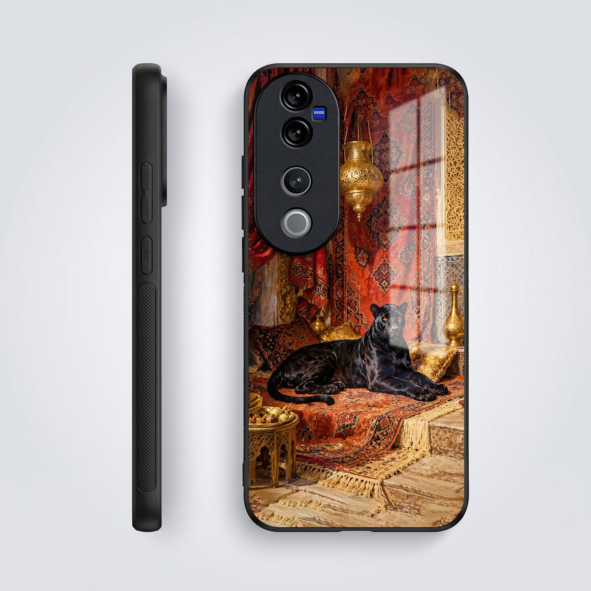 Vivo V40 Pro 5G Royal Black Panther Acrylic Glass Back Case
