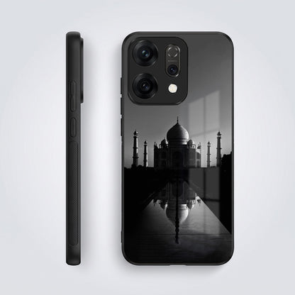 Oppo Reno 14 5G Premium Acrylic Shockproof Glass Back Case (Taj Mahal)