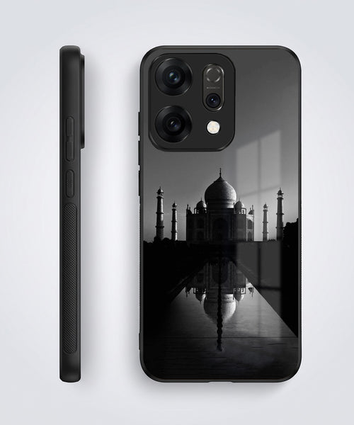 Oppo Reno 14 5G Premium Acrylic Shockproof Glass Back Case (Taj Mahal)