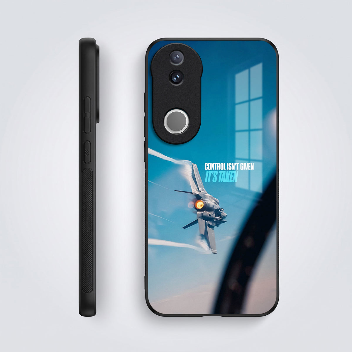 Vivo V50 5G Fighter Jet Control Acrylic Glass Back Case