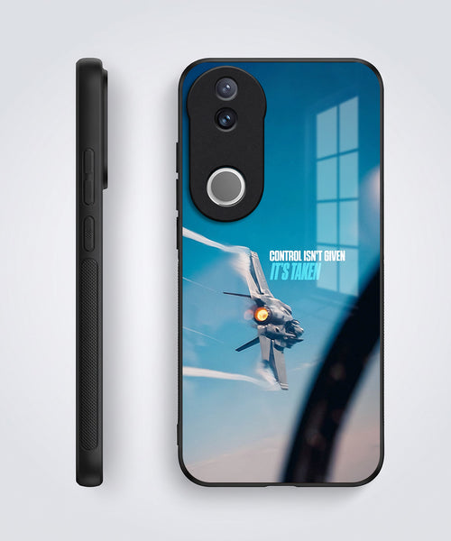 Vivo V50 5G Fighter Jet Control Acrylic Glass Back Case