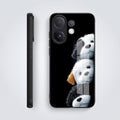 Vivo V60 5G Premium Acrylic Shockproof Glass Back Case (Fluffy Puppies)