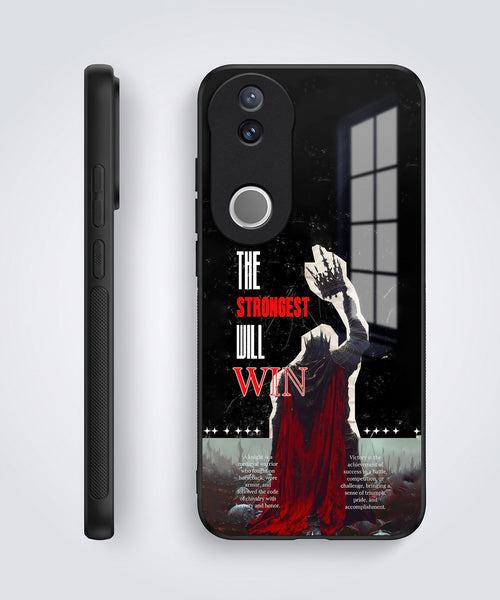 Vivo V50 5G The Strongest Will Win Acrylic Glass Back Case