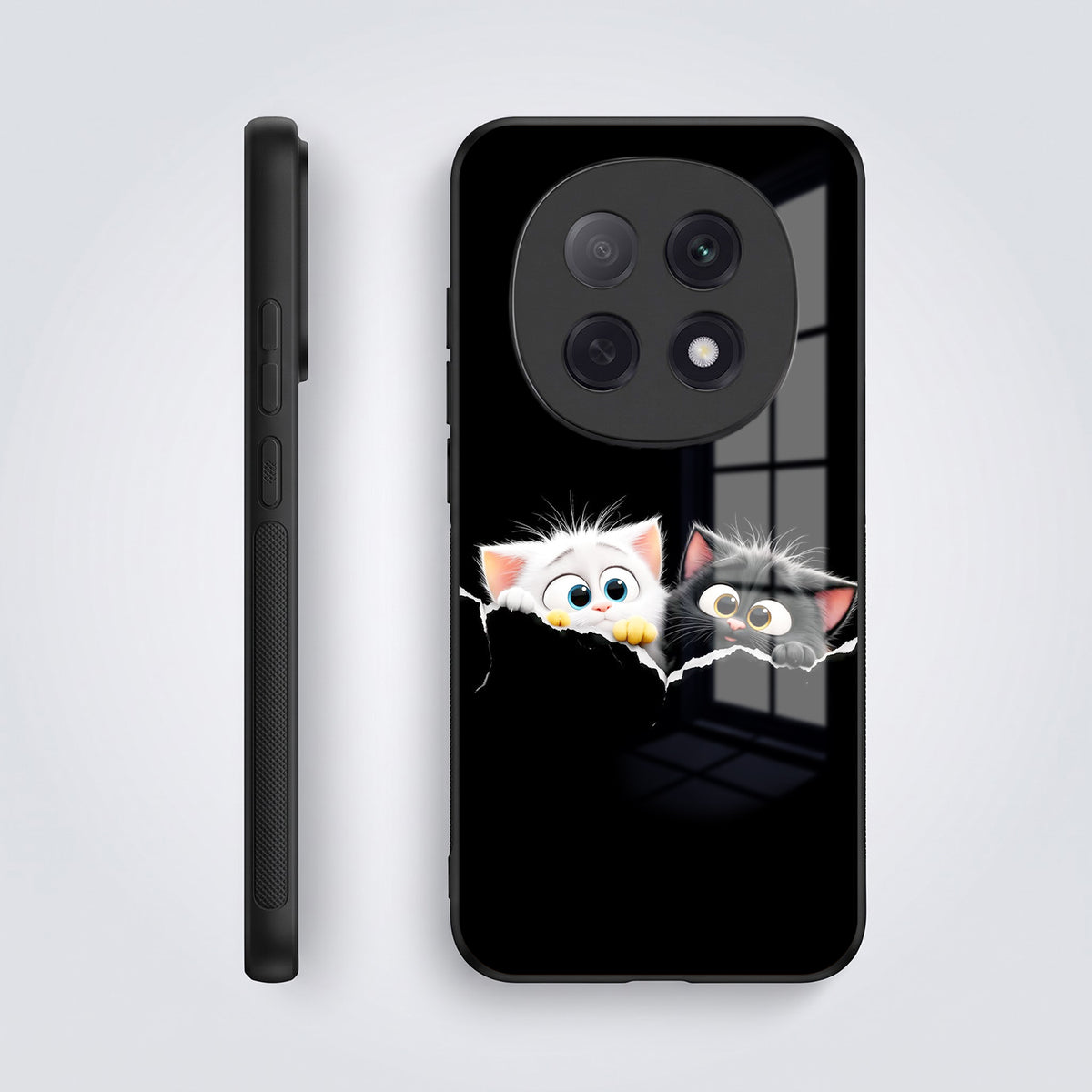 Oppo F29 Pro 5G Premium Acrylic Shockproof Glass Back Case (Cute Paws)